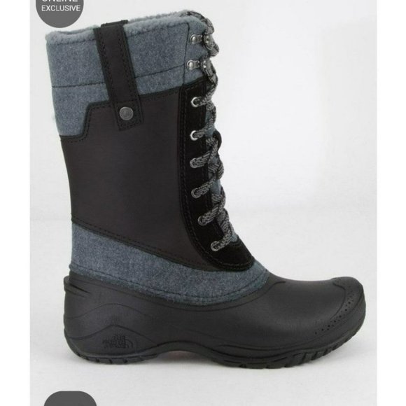 THE NORTH FACE Shellista III Mid Black Womens Boots Size 5 - Picture 1 of 4